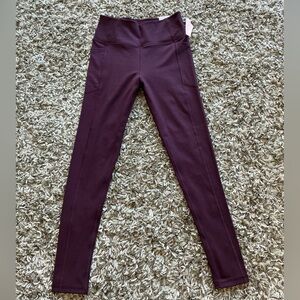 Victoria's Secret Deep Plum Studio High Rise Leggings 8